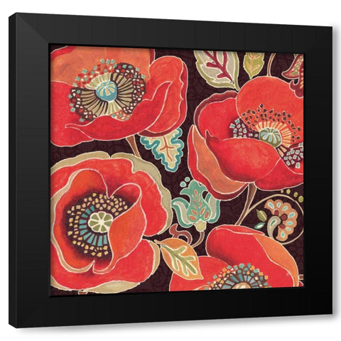 Moroccan Red IV Black Modern Wood Framed Art Print with Double Matting by Brissonnet, Daphne