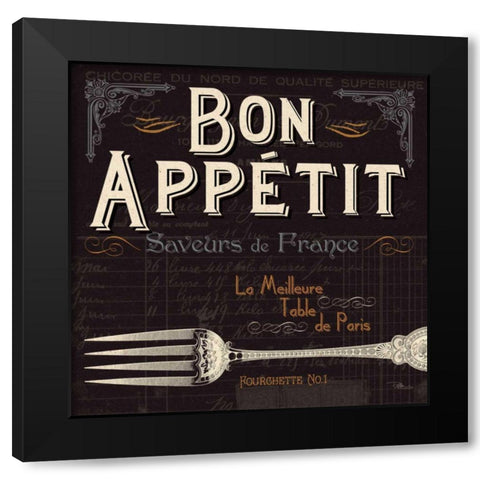 Flavors of France III Black Modern Wood Framed Art Print by Pela Studio