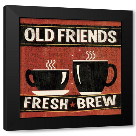 Coffee Roasters IV Black Modern Wood Framed Art Print by Pela Studio
