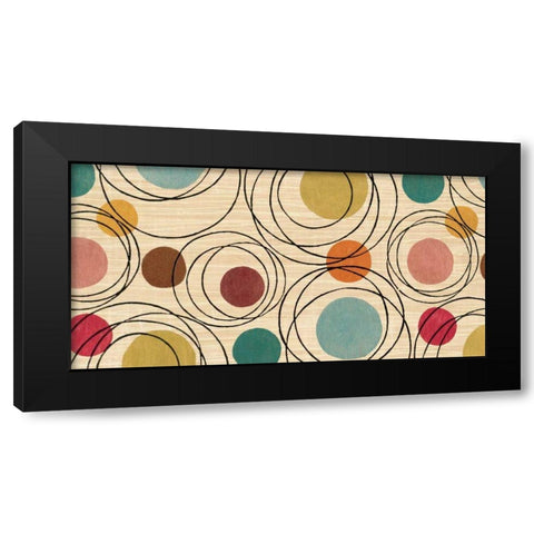 In the Round Black Modern Wood Framed Art Print by Wild Apple Portfolio