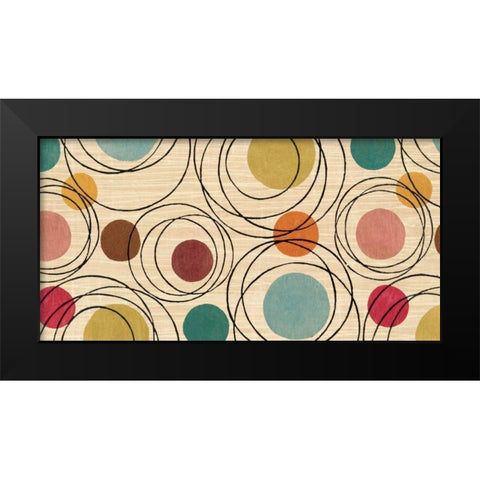 In the Round Black Modern Wood Framed Art Print by Wild Apple Portfolio