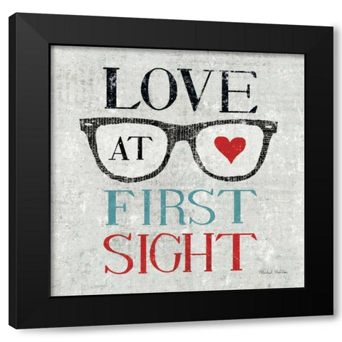 Vintage Desktop - Glasses Black Modern Wood Framed Art Print with Double Matting by Mullan, Michael