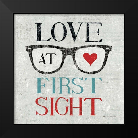 Vintage Desktop - Glasses Black Modern Wood Framed Art Print by Mullan, Michael