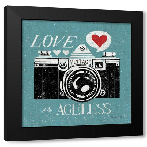Vintage Desktop - Camera Black Modern Wood Framed Art Print with Double Matting by Mullan, Michael