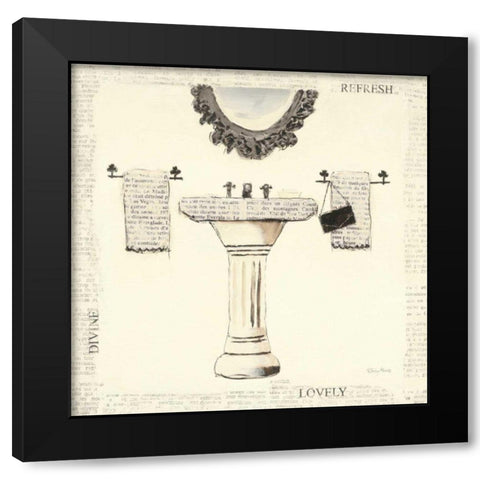 Emilys Boudoir II Sink Black Modern Wood Framed Art Print with Double Matting by Adams, Emily