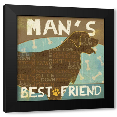 Best Friends I Black Modern Wood Framed Art Print with Double Matting by Pela Studio
