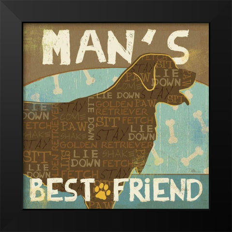 Best Friends I Black Modern Wood Framed Art Print by Pela Studio