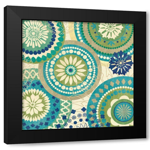 Floral Mix I Black Modern Wood Framed Art Print with Double Matting by Charron, Veronique