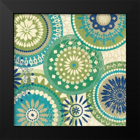 Floral Mix II Black Modern Wood Framed Art Print by Charron, Veronique