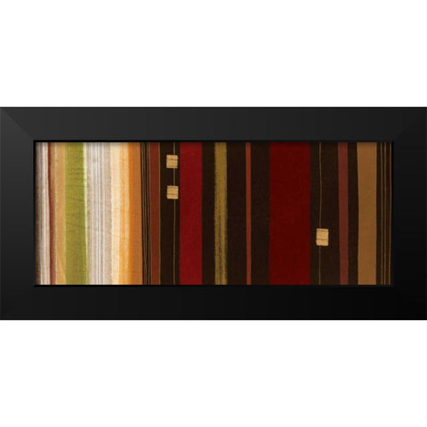 Woven Memories Panel II Black Modern Wood Framed Art Print by Wild Apple Portfolio