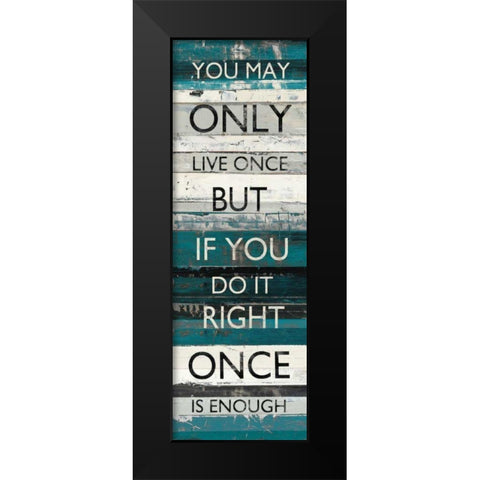 Blue Zephyr Quote I Black Modern Wood Framed Art Print by Schick, Mike