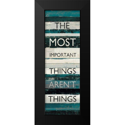 Blue Zephyr Quote II Black Modern Wood Framed Art Print by Schick, Mike