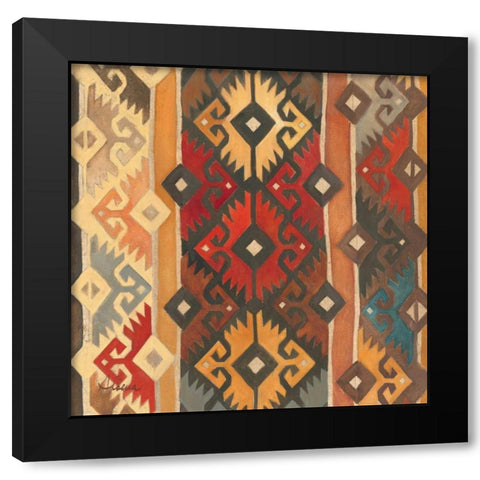 Southwest Pattern II Black Modern Wood Framed Art Print by Hristova, Albena