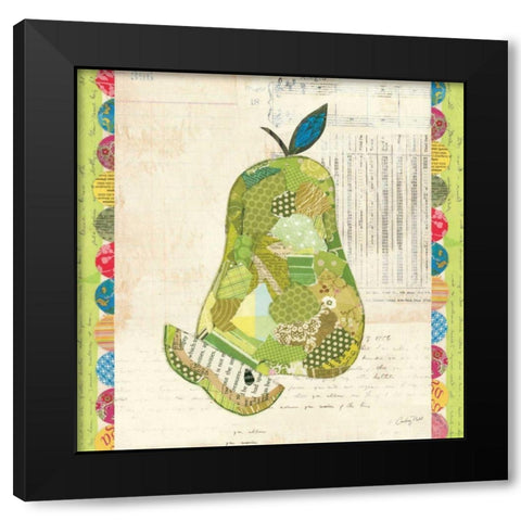 Fruit Collage III - Pear Black Modern Wood Framed Art Print by Prahl, Courtney