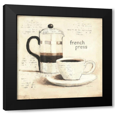 Parisian Coffee III Black Modern Wood Framed Art Print by Adams, Emily