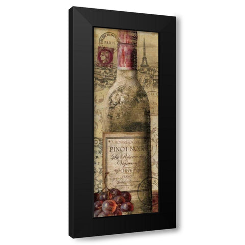 European Wines II Black Modern Wood Framed Art Print with Double Matting by Charron, Veronique
