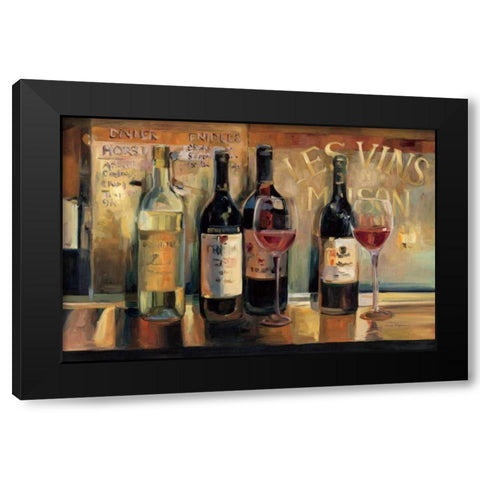 Les Vins Maison Black Modern Wood Framed Art Print by Hageman, Marilyn