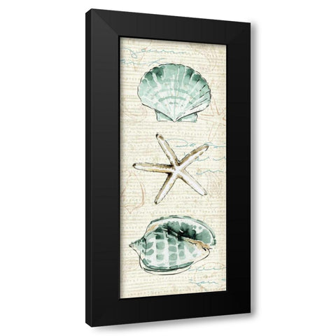 Ocean Prints V Black Modern Wood Framed Art Print with Double Matting by Pela Studio