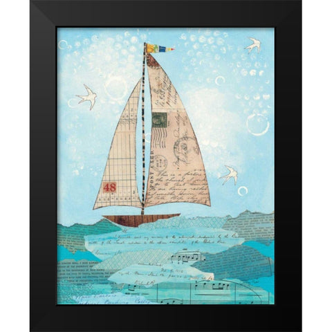 Coastal Notes I Black Modern Wood Framed Art Print by Prahl, Courtney