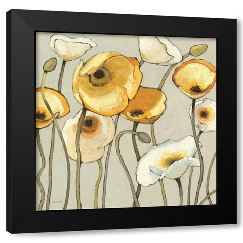 Jaune Gris II Black Modern Wood Framed Art Print with Double Matting by Novak, Shirley