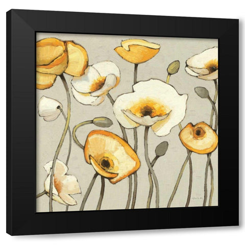 Jaune Gris III Black Modern Wood Framed Art Print with Double Matting by Novak, Shirley