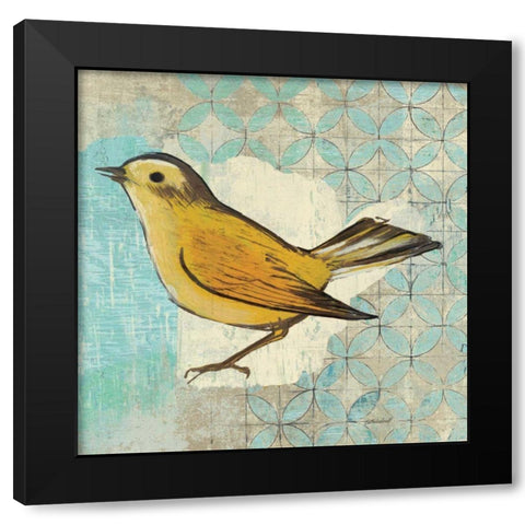 Wilsons Warbler II Black Modern Wood Framed Art Print by Lovell, Kathrine