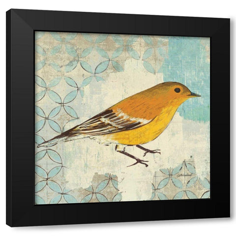 Pine Warbler Black Modern Wood Framed Art Print by Lovell, Kathrine