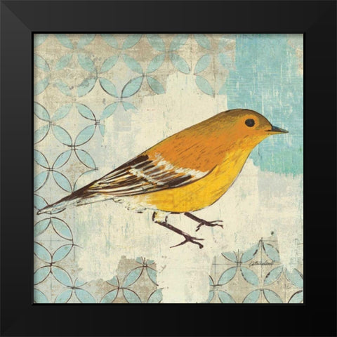 Pine Warbler Black Modern Wood Framed Art Print by Lovell, Kathrine
