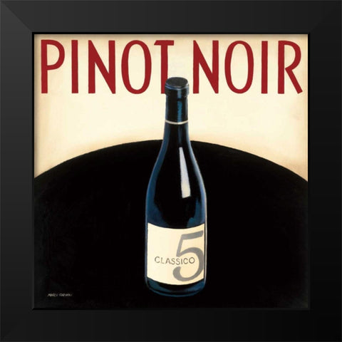 Vin Moderne I Black Modern Wood Framed Art Print by Fabiano, Marco