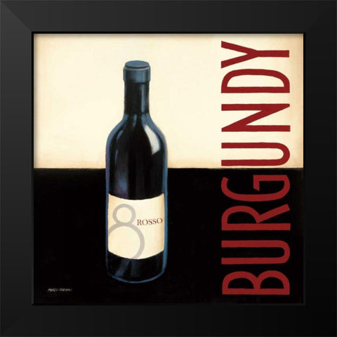 Vin Moderne II Black Modern Wood Framed Art Print by Fabiano, Marco