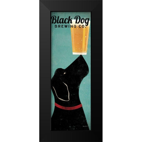 Black Dog Brewing Co. Black Modern Wood Framed Art Print by Fowler, Ryan