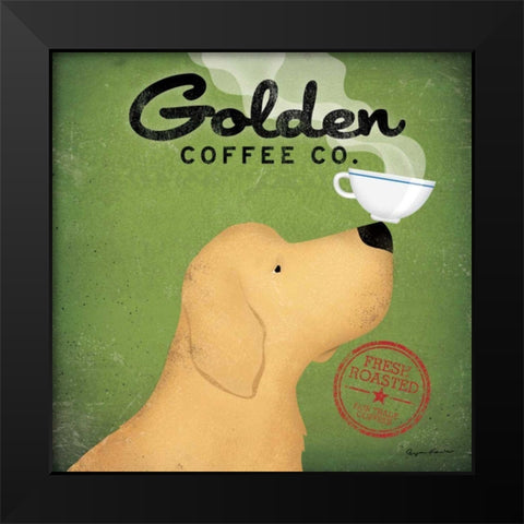 Golden Coffee Co. Black Modern Wood Framed Art Print by Fowler, Ryan