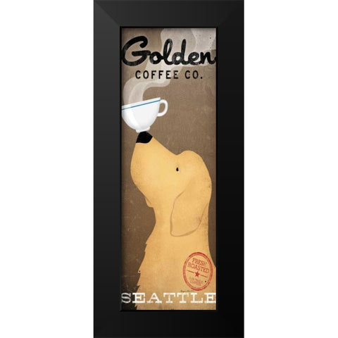 Golden Coffee Co. Black Modern Wood Framed Art Print by Fowler, Ryan