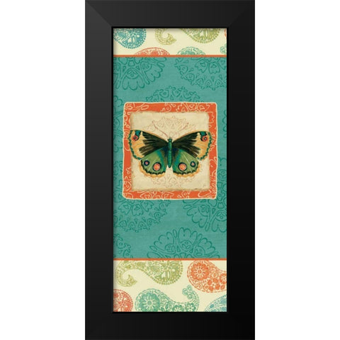 Folk Floral VI Black Modern Wood Framed Art Print by Brissonnet, Daphne