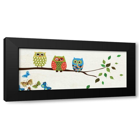 Good Night Owl Black Modern Wood Framed Art Print by Wild Apple Portfolio