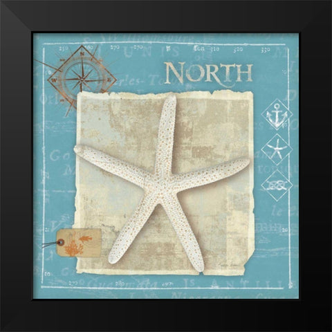 Points North Black Modern Wood Framed Art Print by Aldrich, Belinda