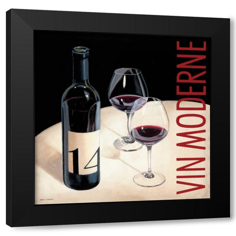 Vin Moderne V Black Modern Wood Framed Art Print with Double Matting by Fabiano, Marco