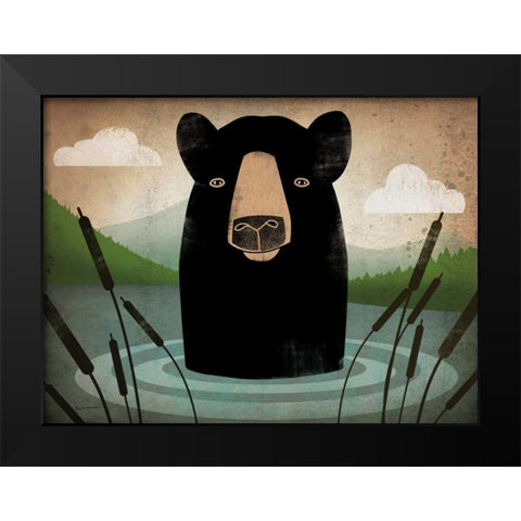 Skinny Dip Black Modern Wood Framed Art Print by Fowler, Ryan