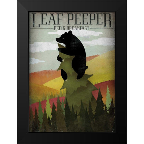 Leaf Peeper Black Modern Wood Framed Art Print by Fowler, Ryan