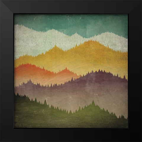 Mountain View Black Modern Wood Framed Art Print by Fowler, Ryan