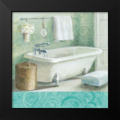 Refresh Bath Border I Black Modern Wood Framed Art Print by Nai, Danhui