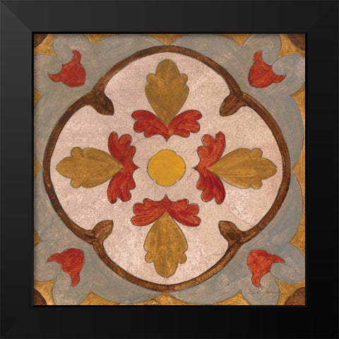 Andalucia Tiles F Color Black Modern Wood Framed Art Print by Vassileva, Silvia