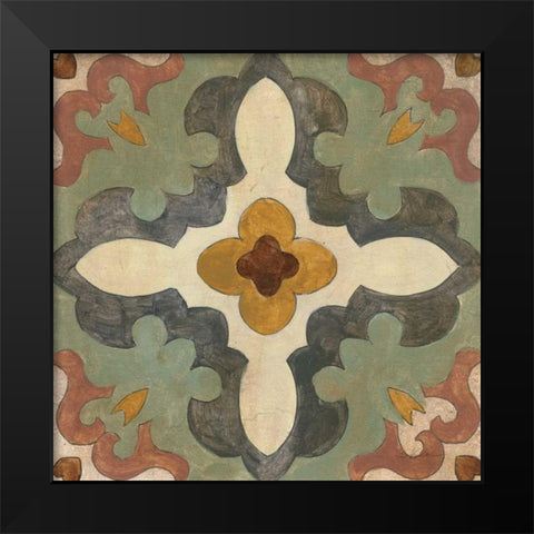 Andalucia Tiles B Color Black Modern Wood Framed Art Print by Vassileva, Silvia