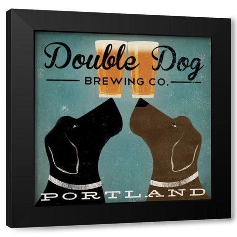 Double Dog Brewing Co. Black Modern Wood Framed Art Print with Double Matting by Fowler, Ryan