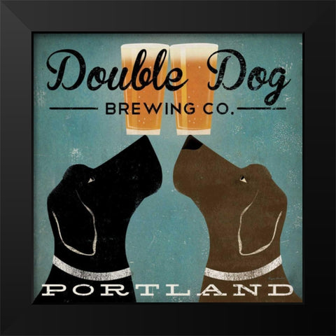 Double Dog Brewing Co. Black Modern Wood Framed Art Print by Fowler, Ryan
