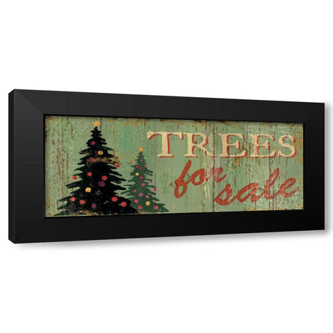 Trees for Sale Black Modern Wood Framed Art Print with Double Matting by Brissonnet, Daphne