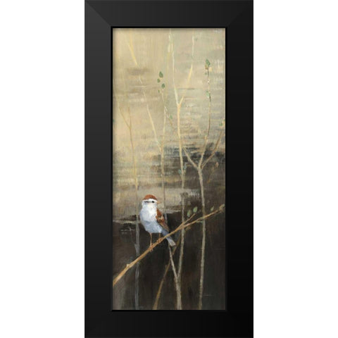 Sparrows at Dusk I Black Modern Wood Framed Art Print by Tillmon, Avery