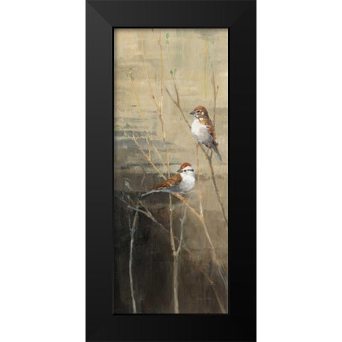 Sparrows at Dusk II Black Modern Wood Framed Art Print by Tillmon, Avery