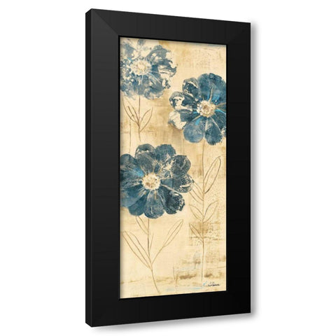 Daisy Trio II Black Modern Wood Framed Art Print with Double Matting by Hristova, Albena