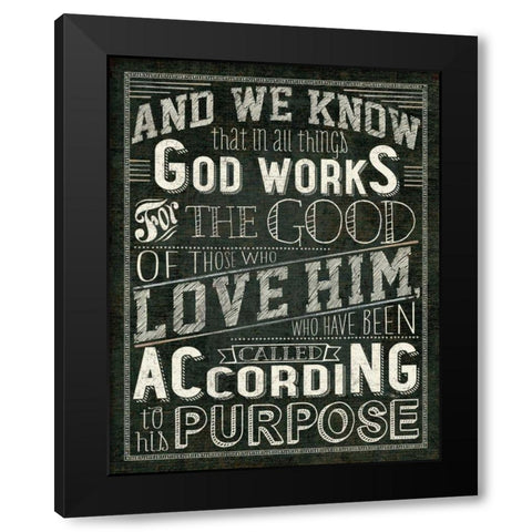 Holy Words I Black Modern Wood Framed Art Print with Double Matting by Pela Studio